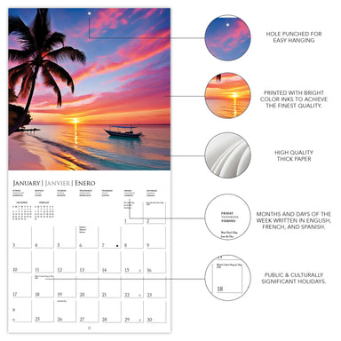 Sunsets 2027 Wall Calendar