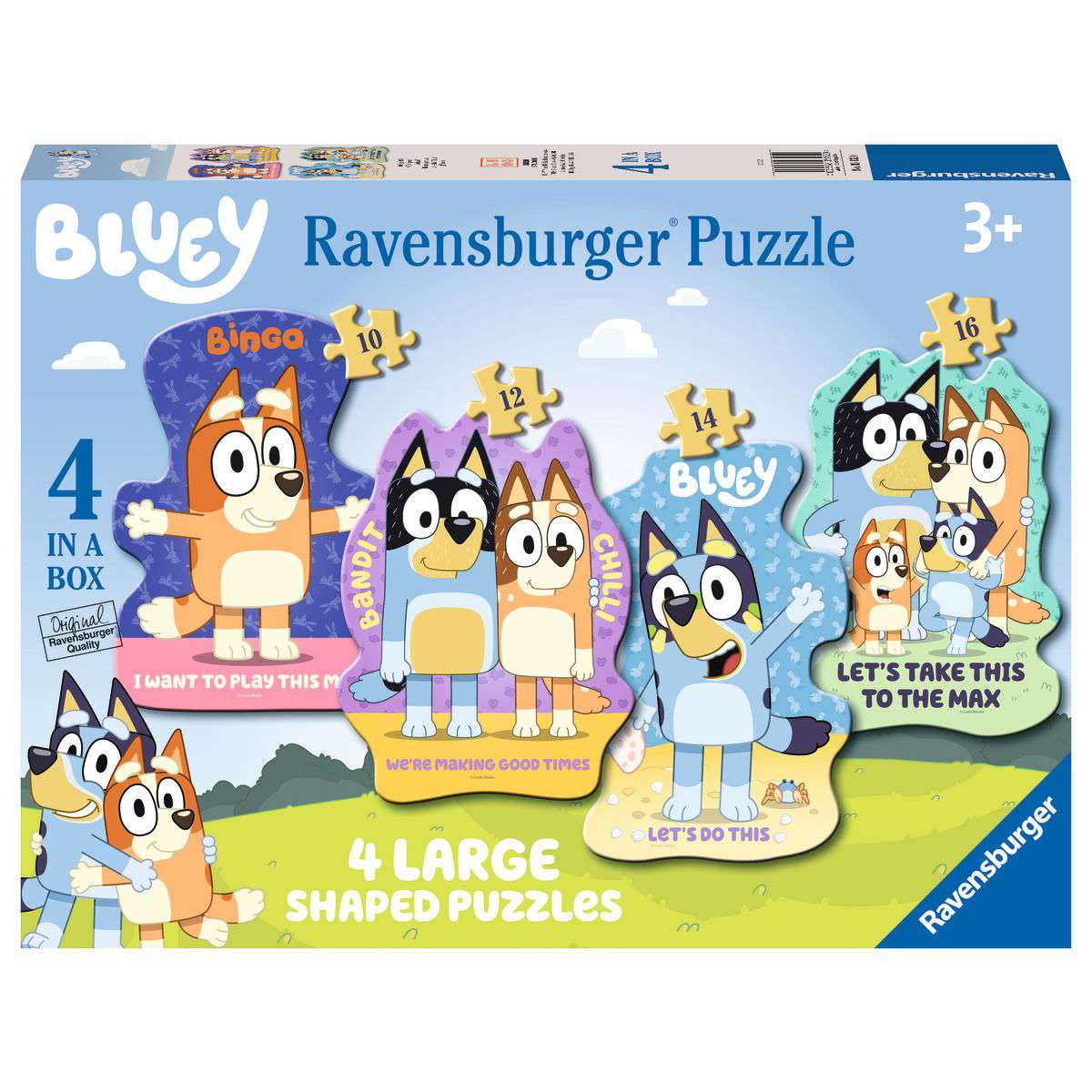 RAV Bluey: 4 Large Shaped Puzzles