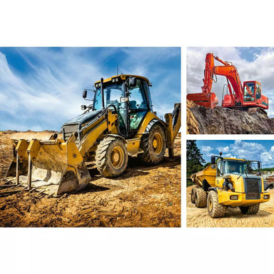 Digger At Work! 3x49 Piece Puzzles