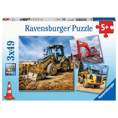 Digger At Work! 3x49 Piece Puzzles