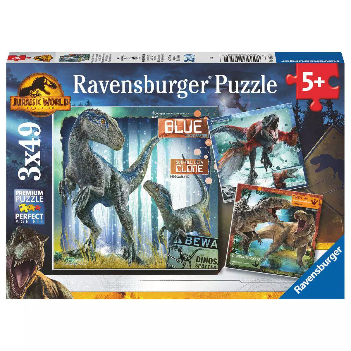 Jurassic World: Dominion Restricted Access 3x49 Piece Puzzles