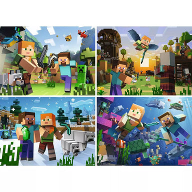 Minecraft Bumper Puzzle Pack 4x100 Piece Puzzles