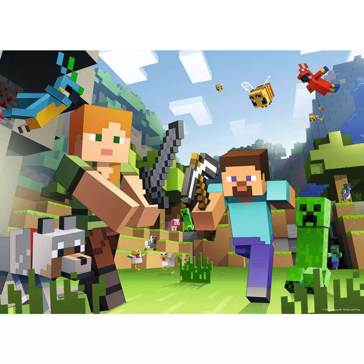Minecraft Bumper Puzzle Pack 4x100 Piece Puzzles