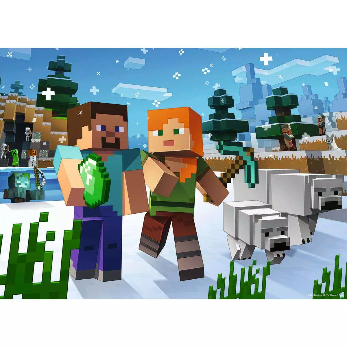 Minecraft Bumper Puzzle Pack 4x100 Piece Puzzles