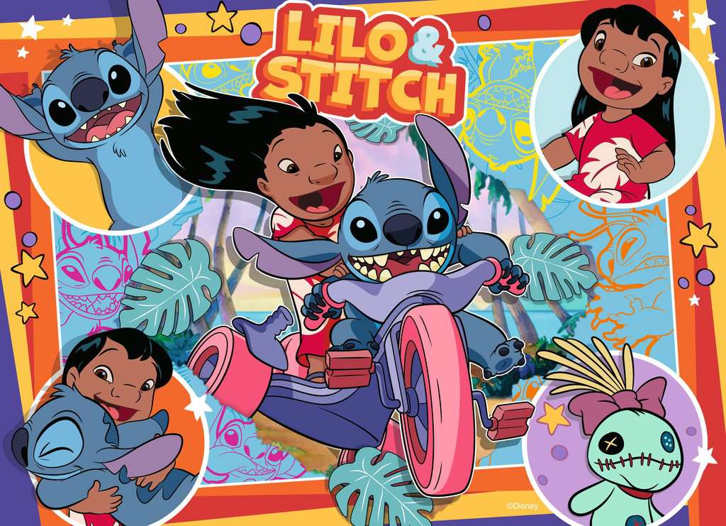 Disney Aloha! Stitch Bumper Puzzle Pack 4x100 Piece Puzzles