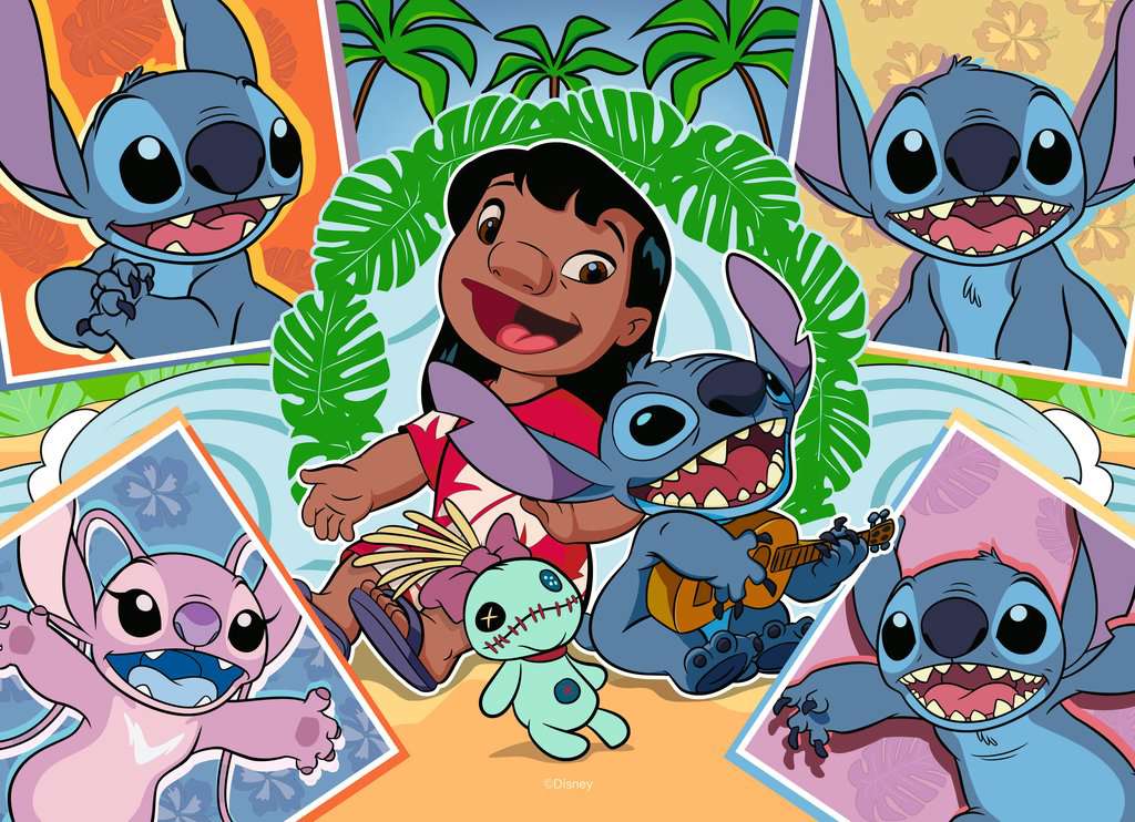 Disney Aloha! Stitch Bumper Puzzle Pack 4x100 Piece Puzzles