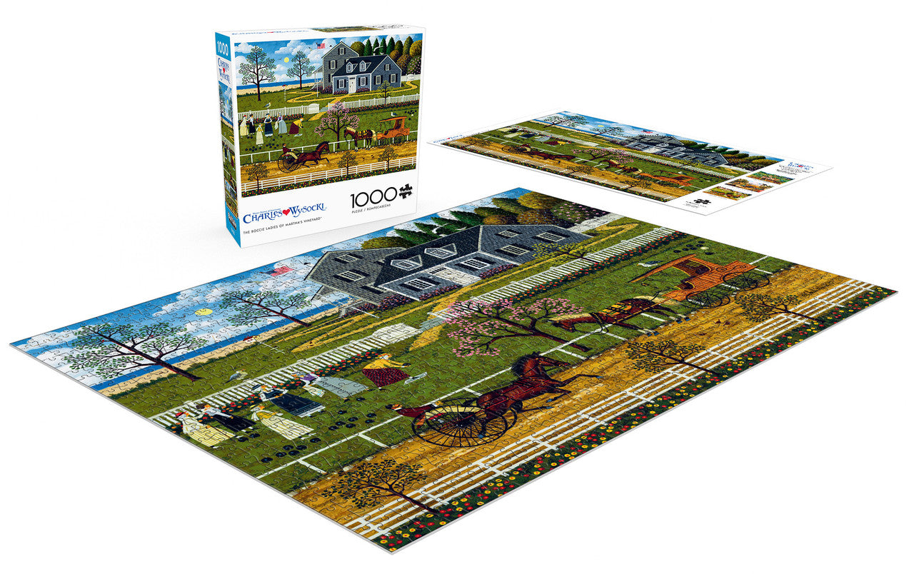 Charles Wysocki The Boccie Ladies of Martha's Vineyard 1000 Piece Puzzle