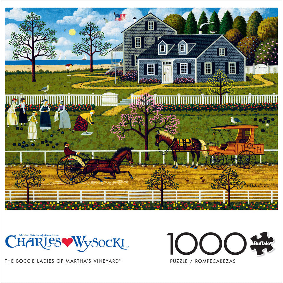 Charles Wysocki The Boccie Ladies of Martha's Vineyard 1000 Piece Puzzle