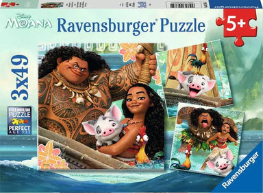 Moana Born To Voyage 3x49 Piece Puzzles