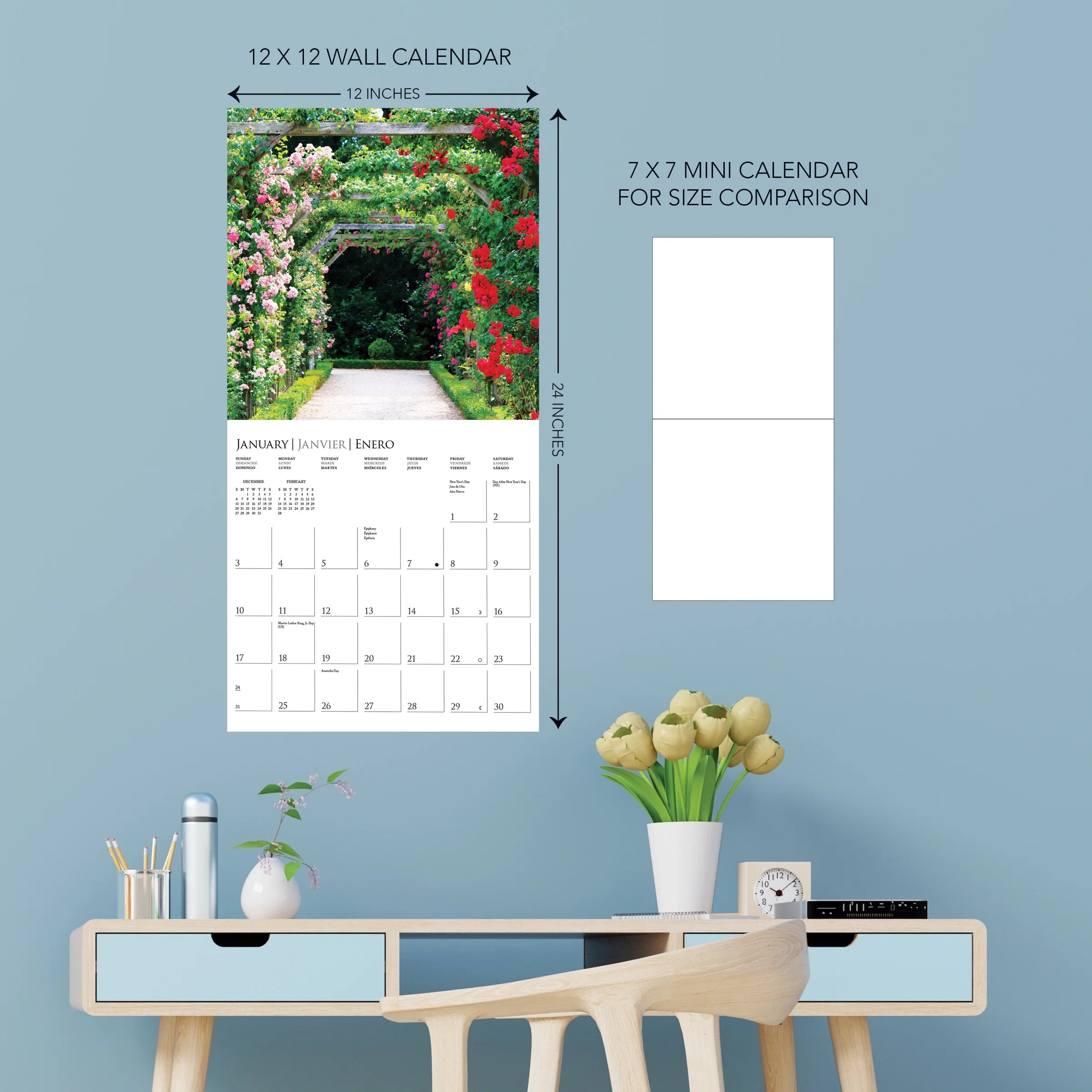 GRPH In the Garden 2027 Wall Calendar