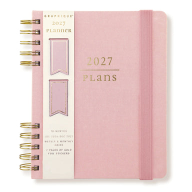 Blush 2027 Fabric-Bound Engagement Calendar