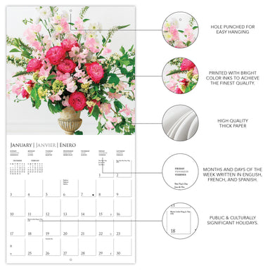 Garden Bouquets 2027 Mini Wall Calendar
