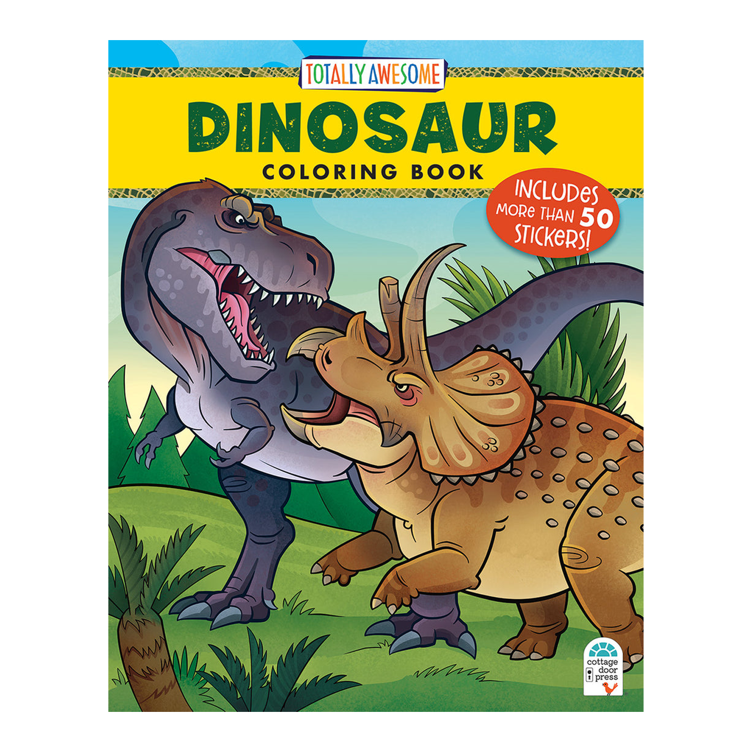 CDP Totally Awesome Dinosaur Coloring Book with Stickers
