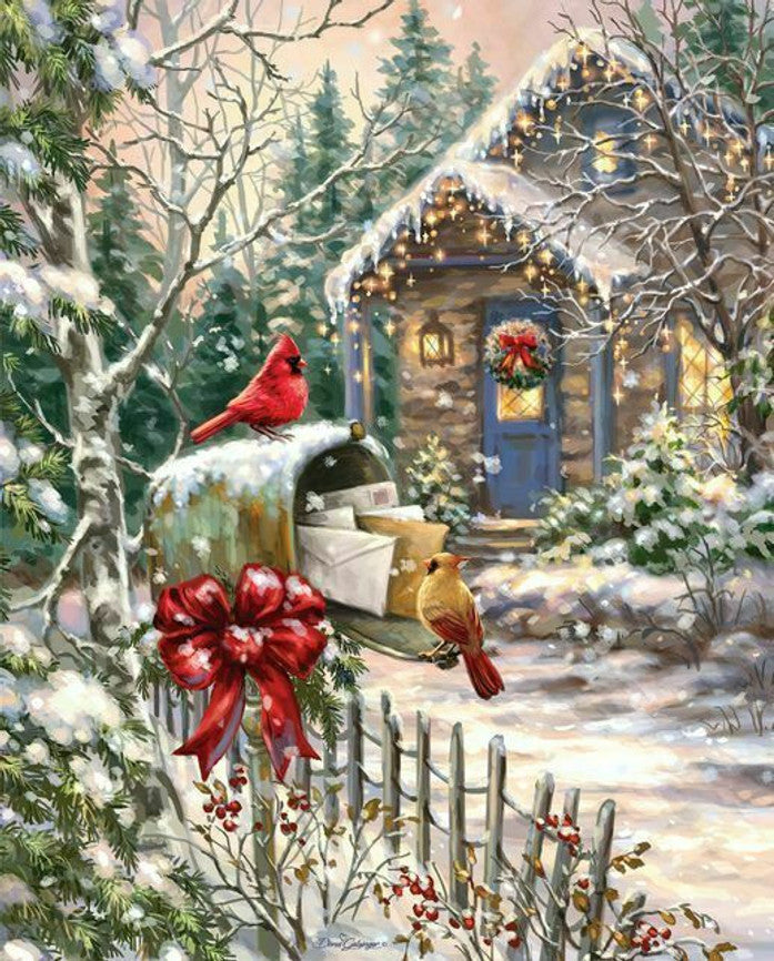 Cardinal Cottage 1000 Piece Puzzle