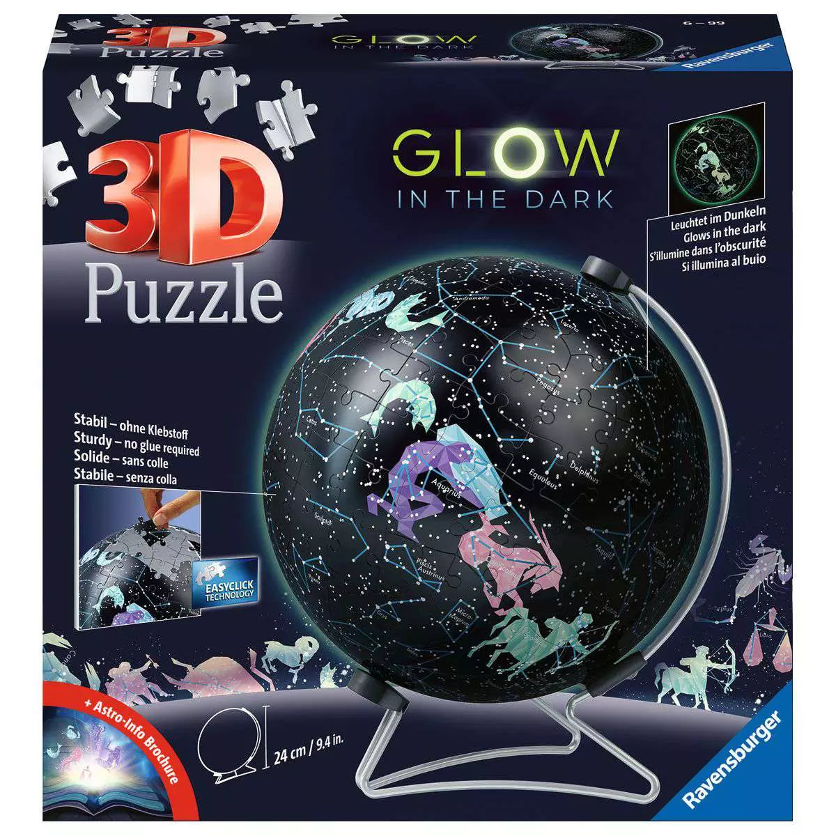 Glow-in-the-Dark Star Globe 180 Piece 3D Puzzle