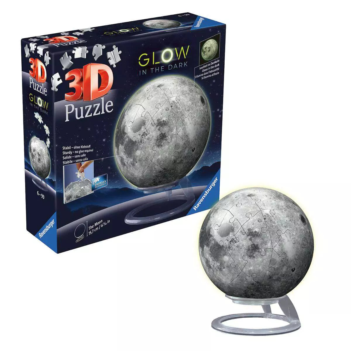 RAV Glow-in-the-Dark Moon 72 Piece 3D Puzzle