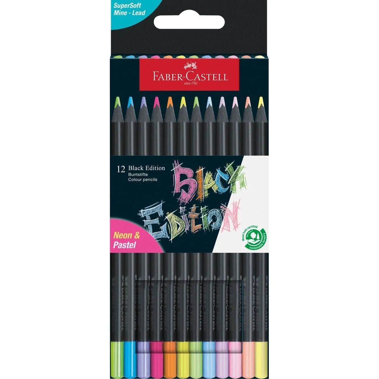 FABR BLK ED COLOR NEON/PSTL