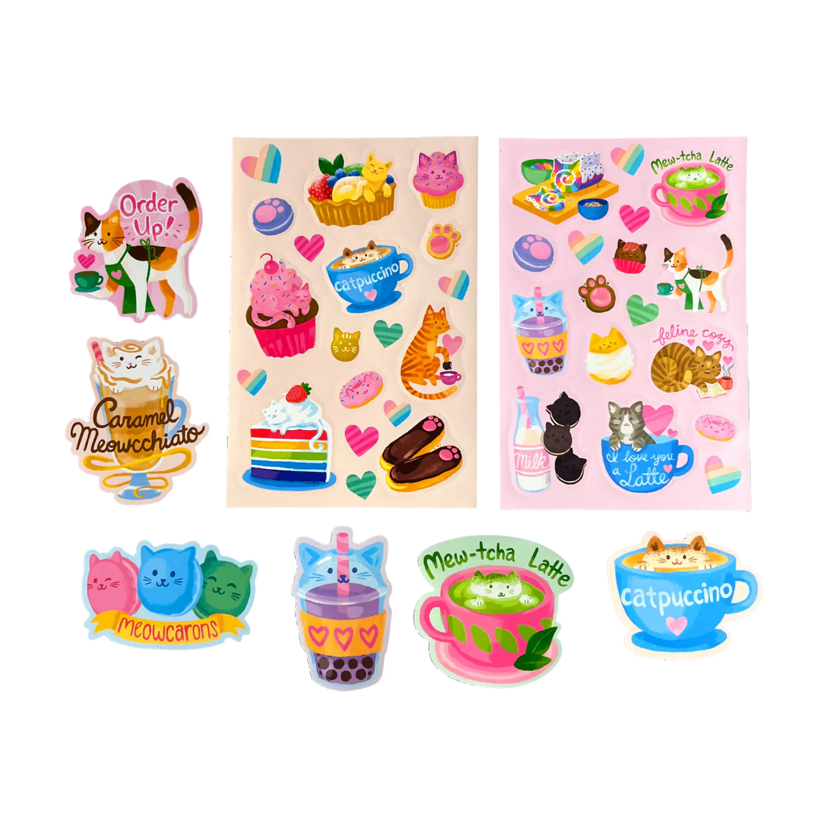 ooly Cat Cafe Chocolate Scented Stickers