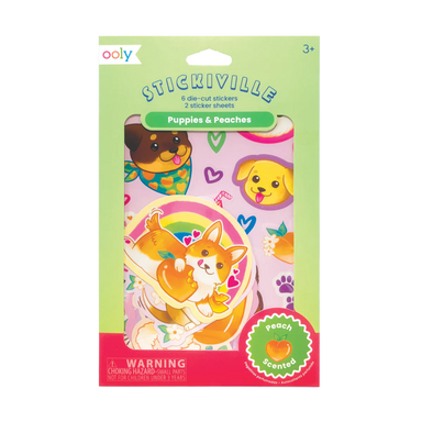 ooly Puppies & Peaches Peach Scented Stickers