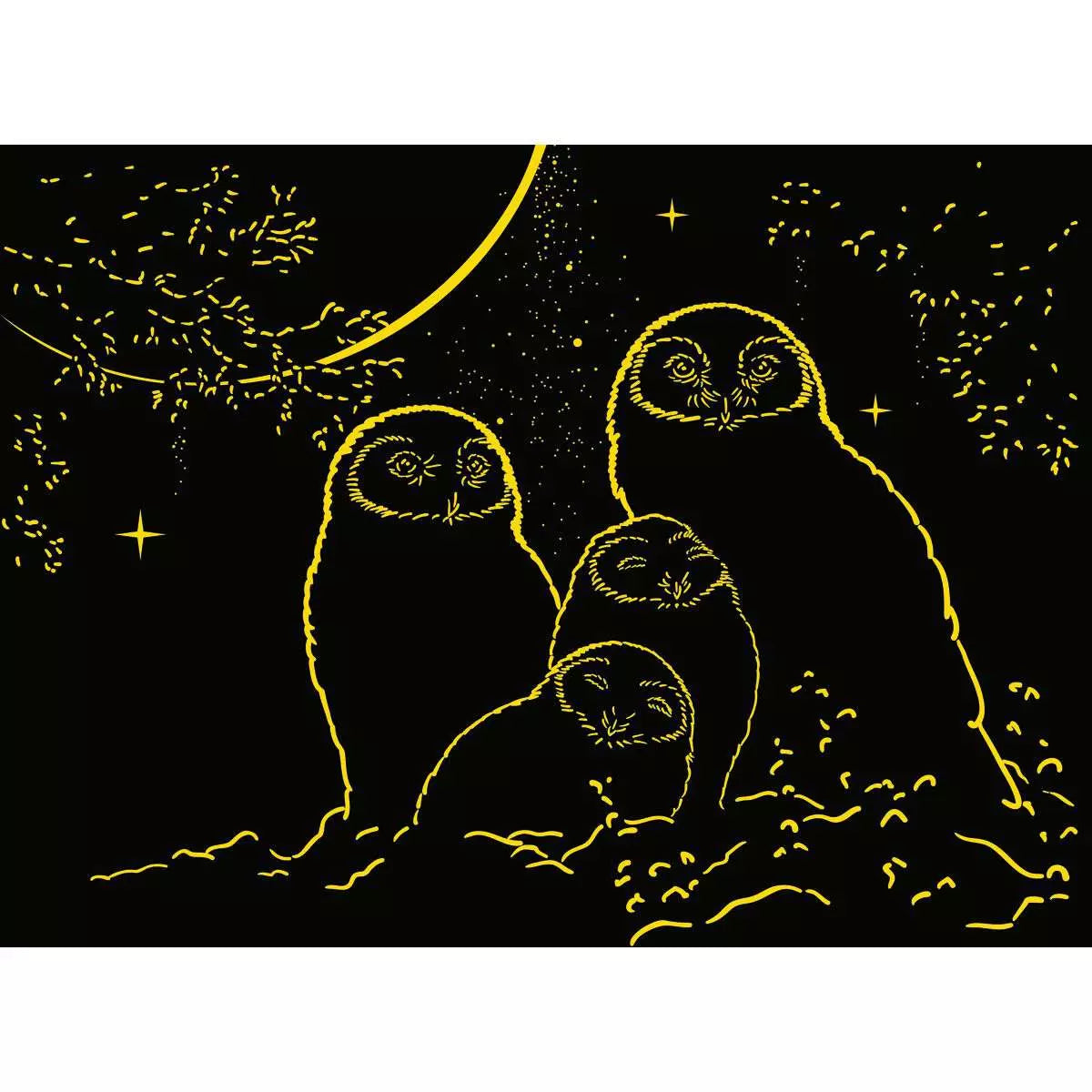 Glow in the Dark: Owls in the Moonlight 500 Piece Puzzle