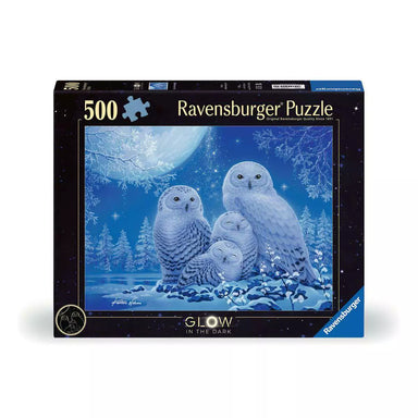 Glow in the Dark: Owls in the Moonlight 500 Piece Puzzle