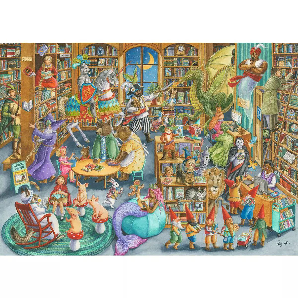 Midnight at the Library 1000 Piece Puzzle