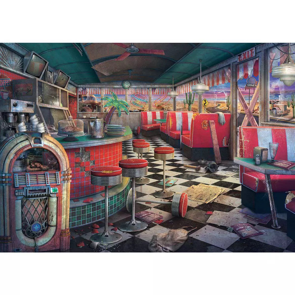 Abandoned Series: Decaying Diner 1000 Piece Puzzle