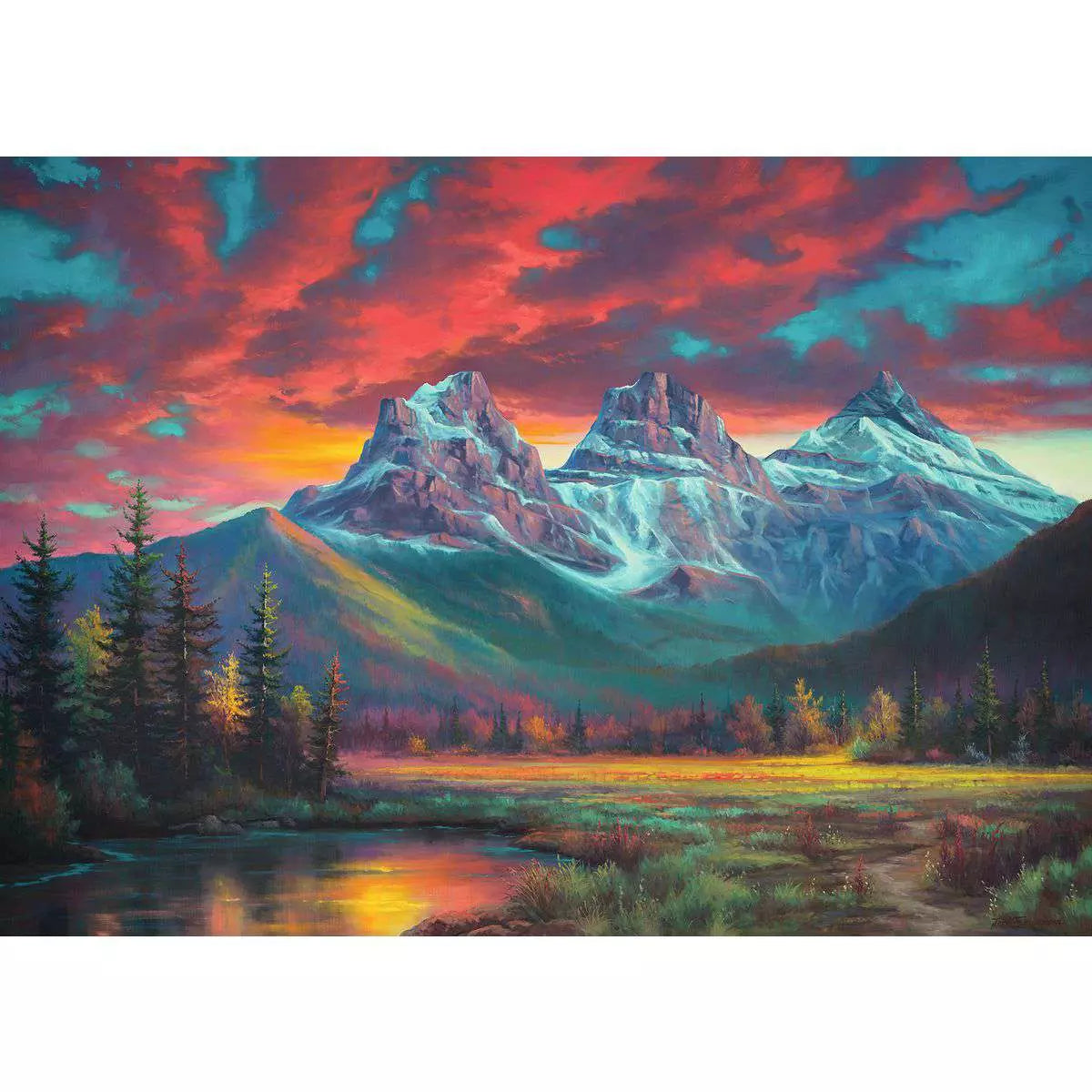 Canadian Collection: Alberta's Three Sisters 1000 Piece Puzzle