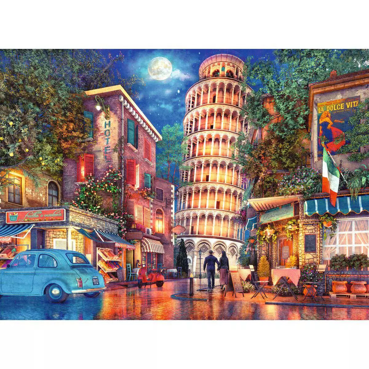 Evening Streets in Pisa 500 Piece Puzzle