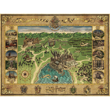 Harry Potter Hogwarts Map 1500 Piece Puzzle