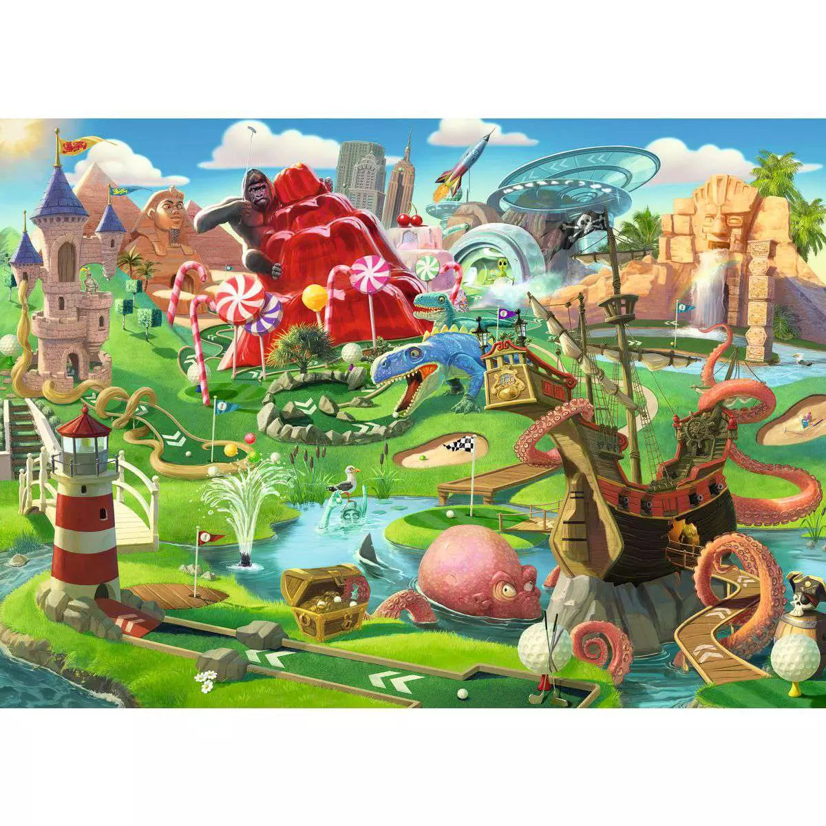 RAV Putt Putt Paradise 500 Piece Large Format Puzzle