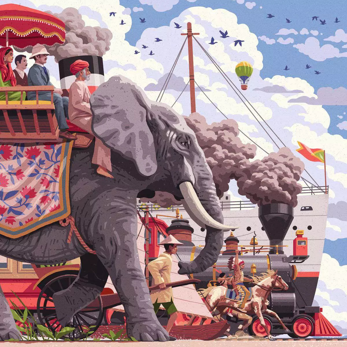 Around The World in 80 Days 750 Piece Art & Soul Puzzle