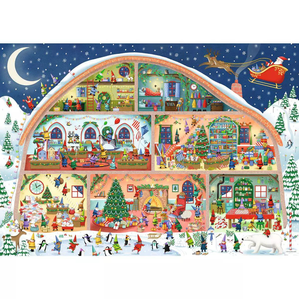 Santa's Workshop 1000 Piece Puzzle