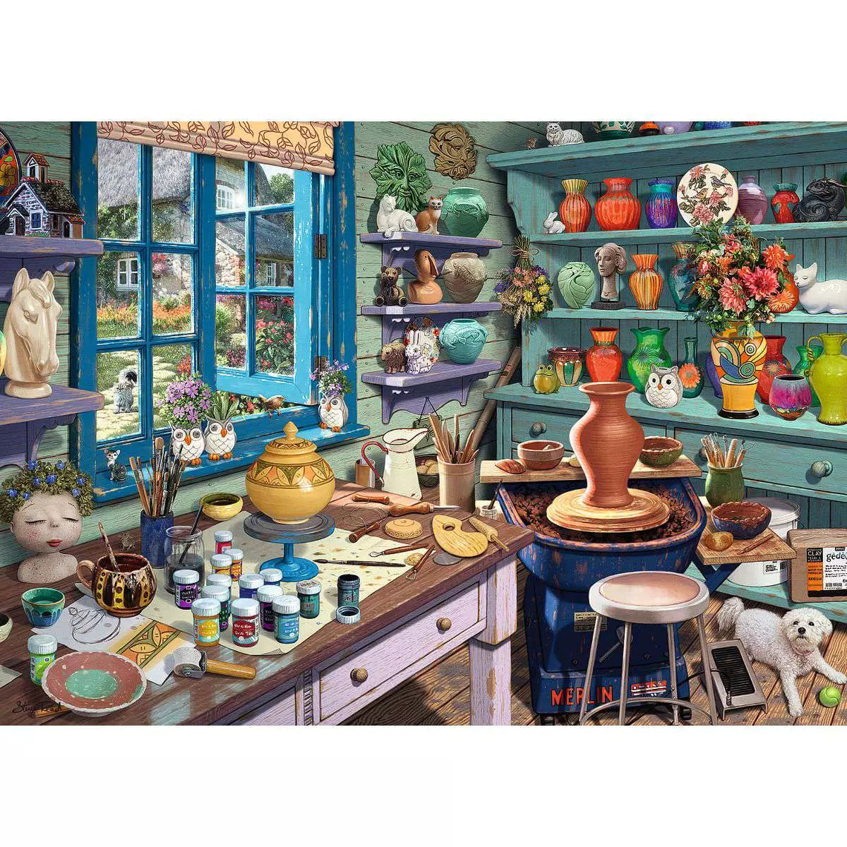 Pottery Studio Sanctuary 500 Piece Large Format Puzzle