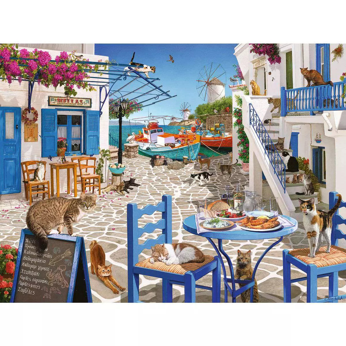 Cats of Mykonos 1500 Piece Puzzle
