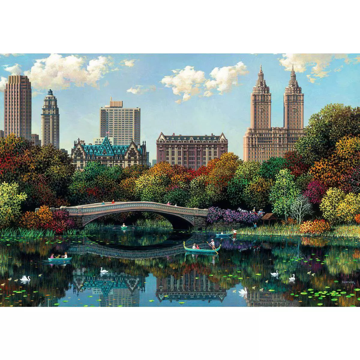 NY Central Park Bow Bridge 1000 Piece Puzzle