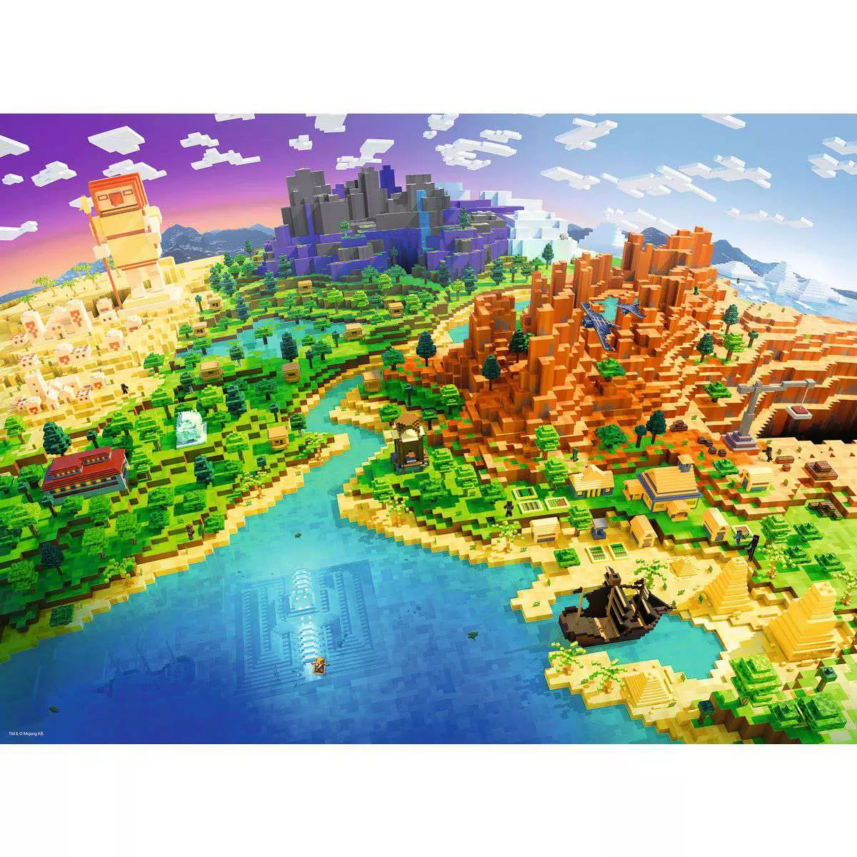 World of Minecraft 500 Piece Puzzle