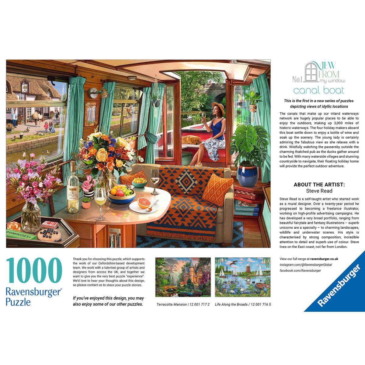 View From My Window No. 1 Canal Boat 1000 Piece Puzzle