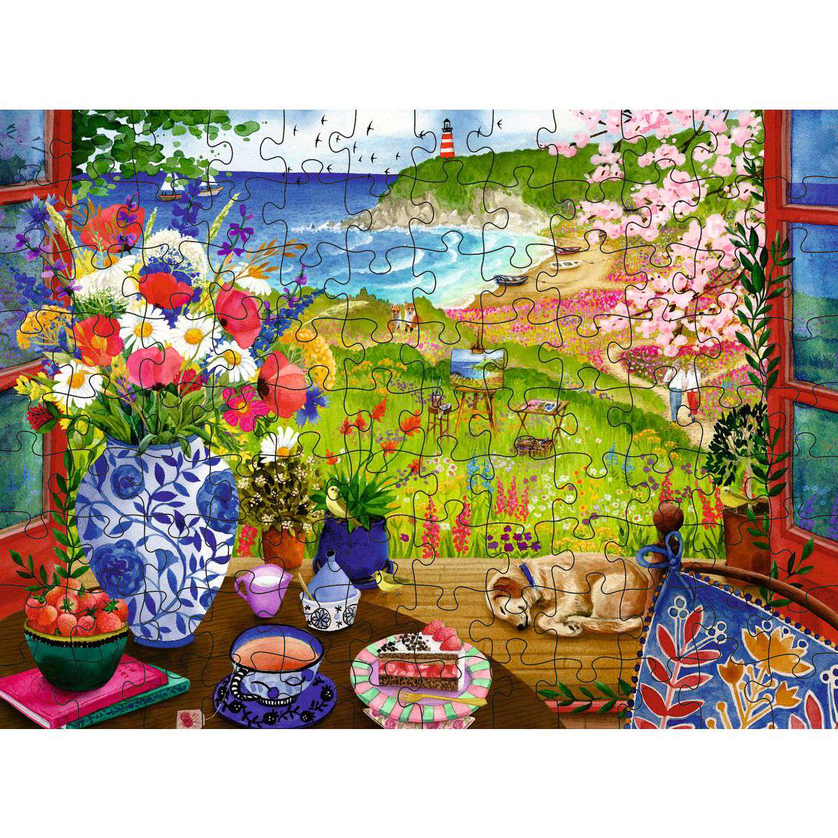 Seaside Window View 100 Piece Puzzle