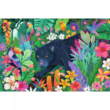 Panther in Flowery Jungle 3000 Piece Puzzle