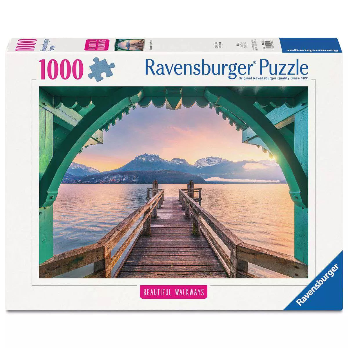 Beautiful Walkways Footbridge at Lac d'Annecy 1000 Piece Puzzle