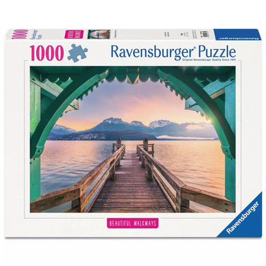 Beautiful Walkways Footbridge at Lac d'Annecy 1000 Piece Puzzle