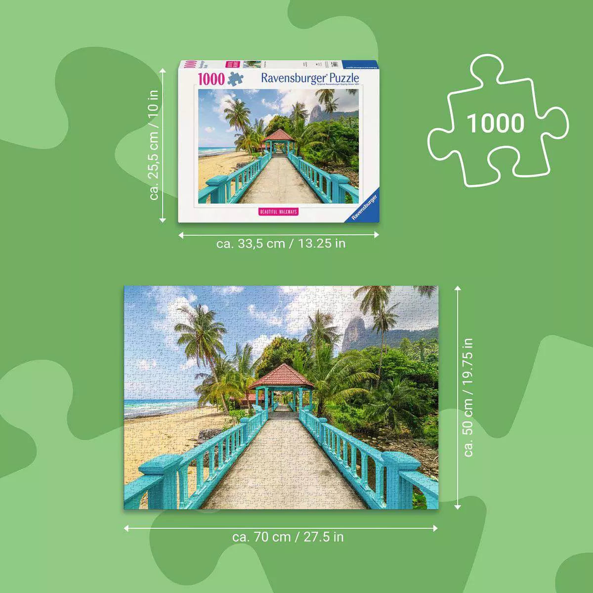 Beautiful Walkways Colorful Bridge in Malaysia 1000 Piece Puzzle