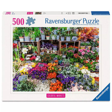 Flower Market, France 500 Piece Colorful Markets Puzzle