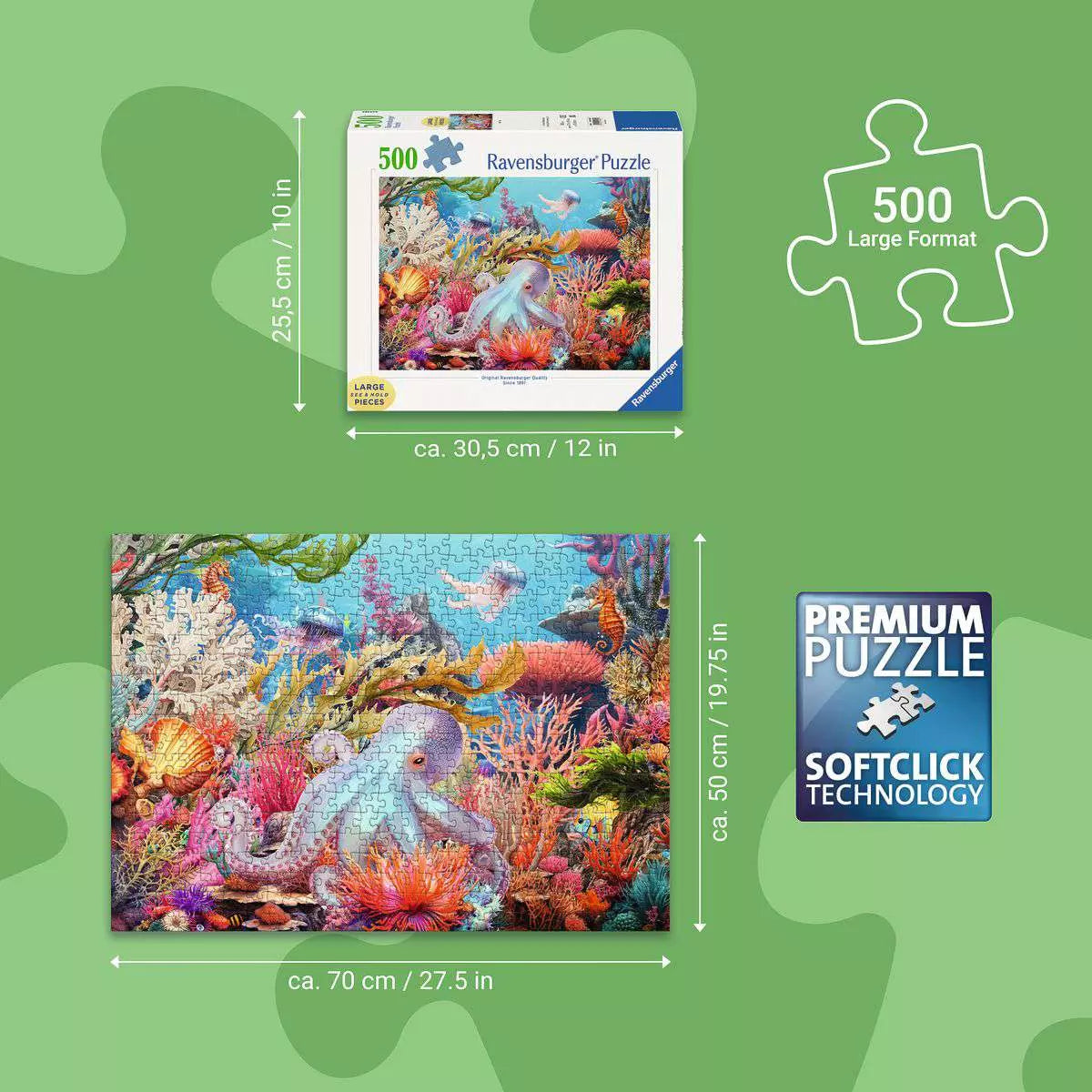 Reef Life 500 Piece Large Format Puzzle