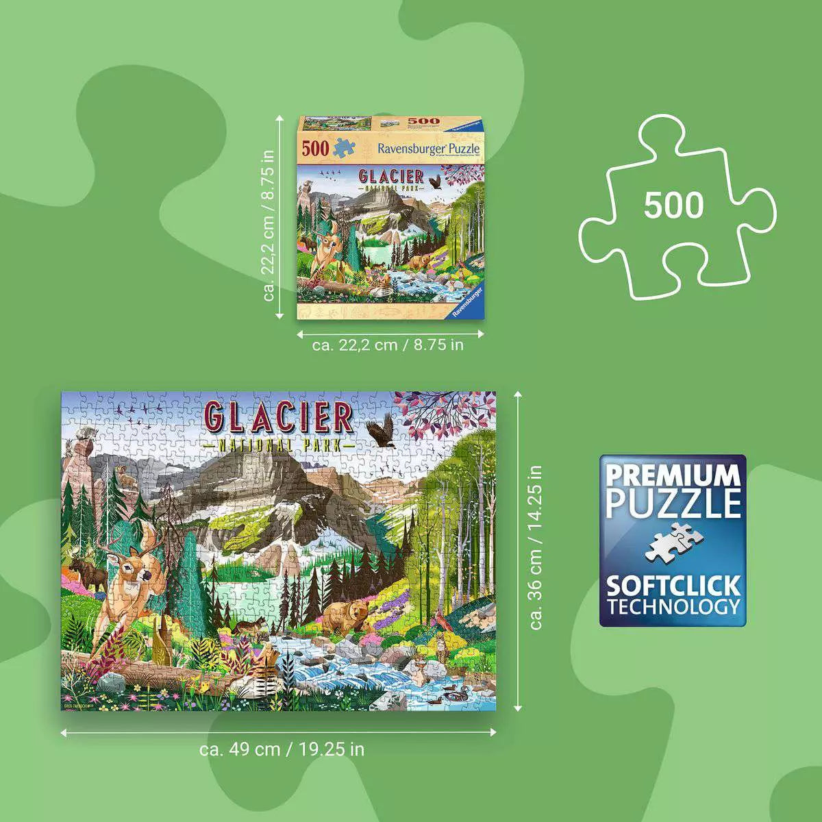 Glacier National Park 500 Piece Puzzle