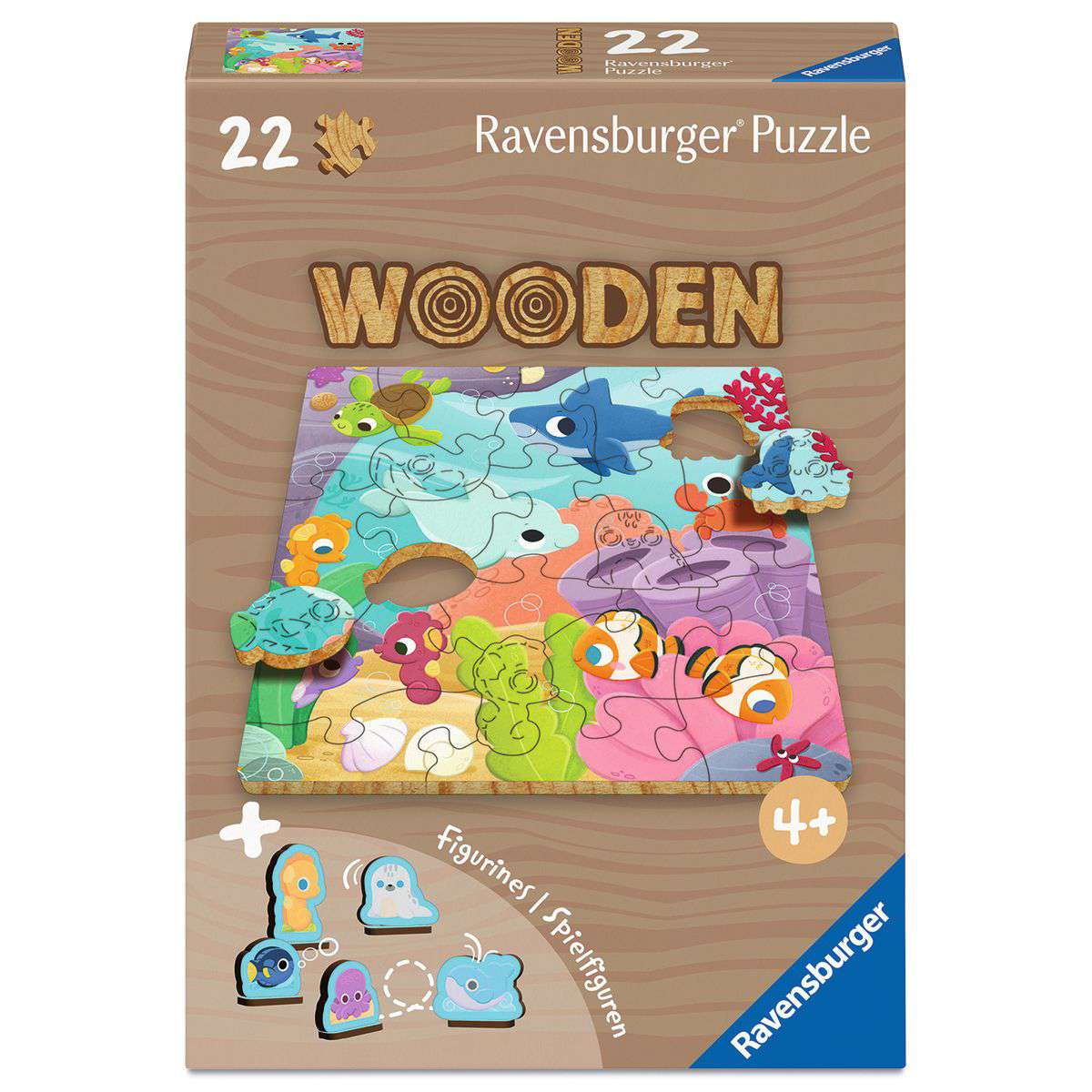 Sea Animals 22 Piece Wooden Puzzle