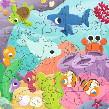 Sea Animals 22 Piece Wooden Puzzle