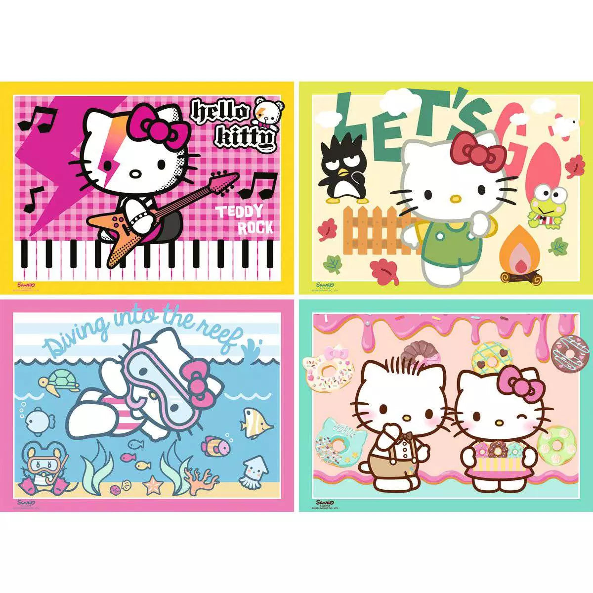 RAV Let's Go, Hello Kitty! Bumper Puzzle Pack 4x100 Piece Puzzles