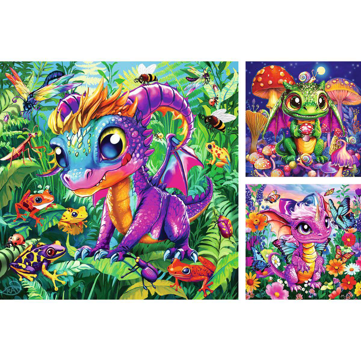 Baby Garden Dragons 3x49 Piece Puzzles